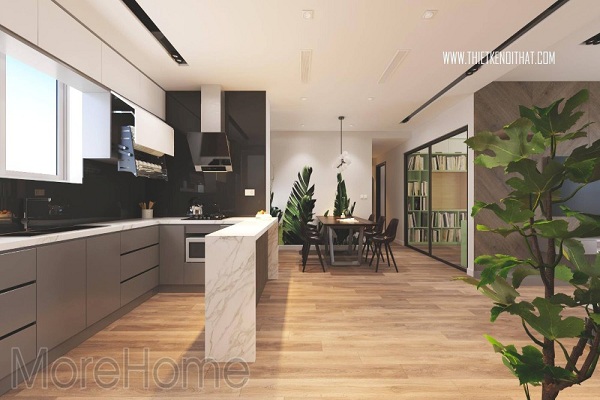  Mẫu đá ốp mặt bếp tại chung cư Season Avenue hiện đại