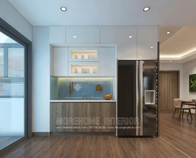 Nếu căn bếp chung cư nhà bạn có diện tích nhỏ thì mẫu tủ bếp gỗ công nghiệp này của chúng tôi sẽ là sự lựa chọn hàng đầu của bạn đấy Tủ bếp hiện đại, tủ bếp chữ u, tủ bếp chữ i, tủ bếp chữ l