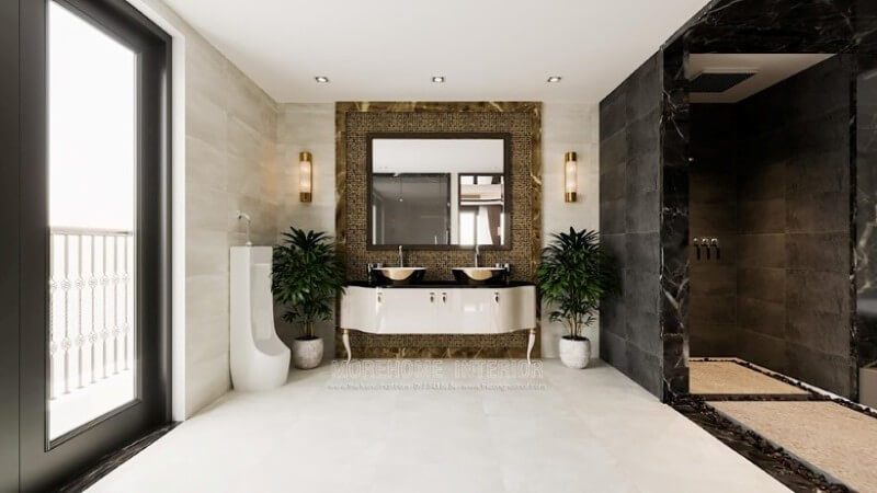 Gương trang trí đẹp cho phòng tắm, nhà vệ sinh