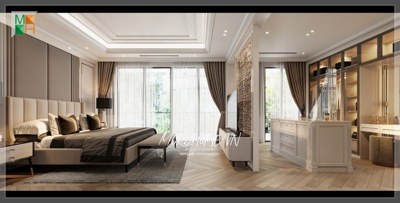 Mẫu thiết kế phòng ngủ master phong cách hiện đại luxury cho chung cư, nhà phố, biệt thự cao cấp