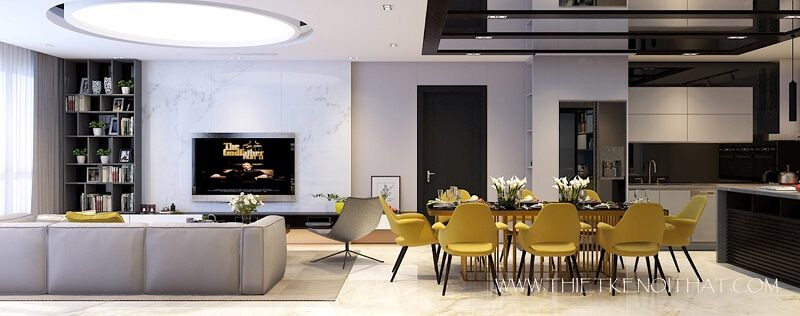 Thiết kế chung cư hiện đại đang được nhiều gia đình yêu thích và lựa chọn với cách bố trí nội thất hợp lí khoa học